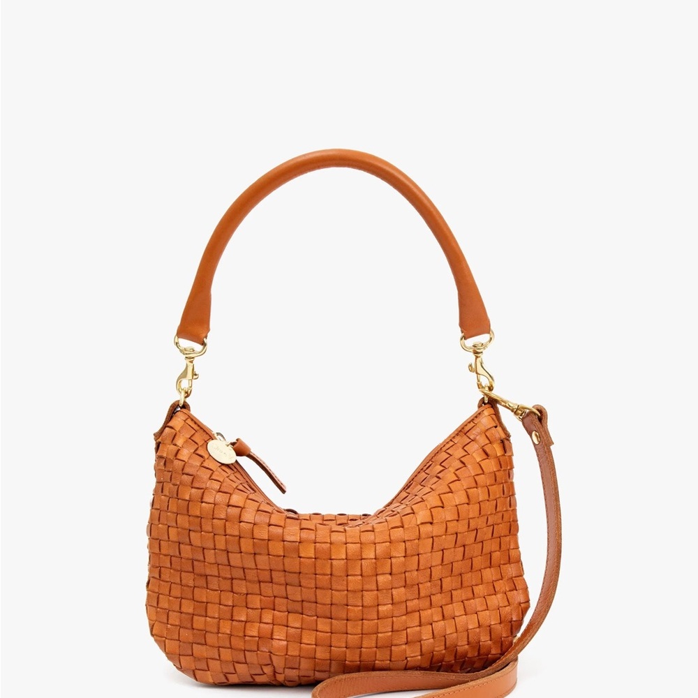 Clare V Petit Moyen Natural Woven Checker Bag